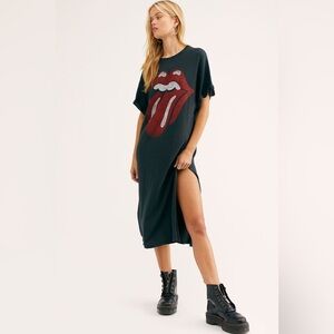 Rolling Stones t-shirt midi dress